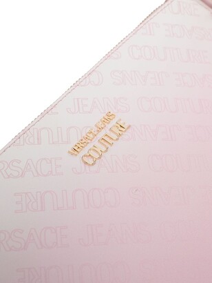 Versace Jeans Couture Logo-Print Faux-Leather Clutch Bag