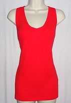 Thumbnail for your product : Merona New Women Tank Top Red V-Neck Sleeveless Stretch Size L XL XXL NWT