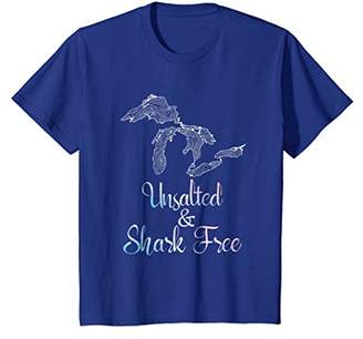 Unsalted And Shark Free Great Lakes Michigan T Shirt
