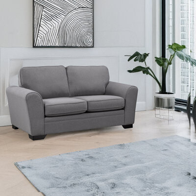 Red Barrel Studio Beattie Fabric Sofa, Gray