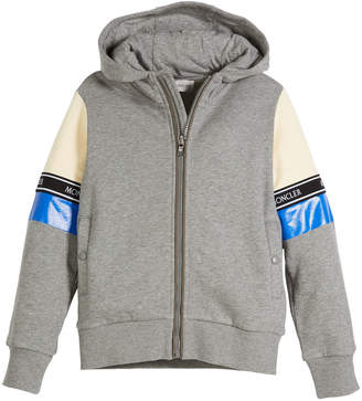 Moncler Completo Colorblock Jacket & Joggers Set, Light Gray, Size 8-14