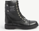 Thumbnail for your product : Zadig & Voltaire Joe logo-lace leather ankle boots
