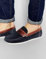 Thumbnail for your product : Red Tape Penny Loafers In Blue Suede