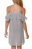 Thumbnail for your product : O'Neill Maylee Stripe Cold-Shoulder Cover-Up Dress