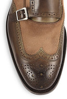 Thumbnail for your product : Saks Fifth Avenue Mixed Media Monk-Strap Dress Shoes