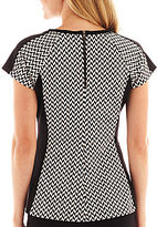 Thumbnail for your product : JCPenney Worthington Short-Sleeve Colorblock Peplum Top