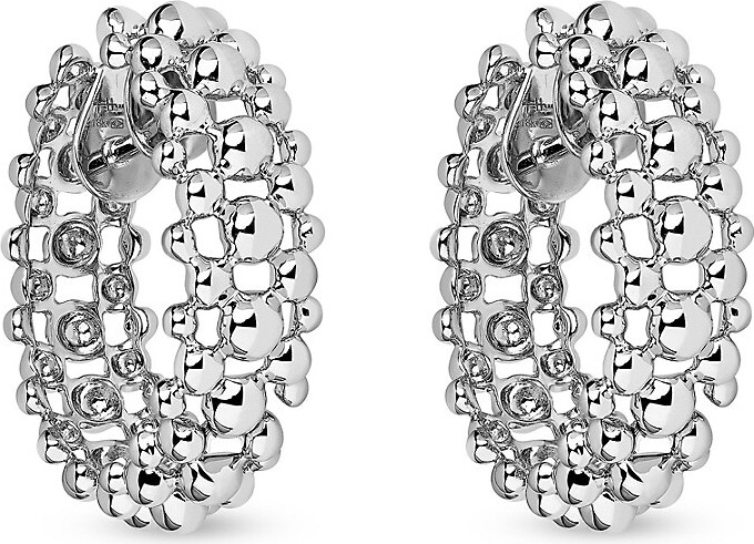 Hueb Bubbles 18K White Gold Earrings