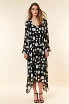 Thumbnail for your product : WallisWallis Black Polka Dot Fit and Flare Midi Dress