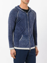 Thumbnail for your product : N.Peal printed long sleeve hoodie - men - Silk/Cashmere - S
