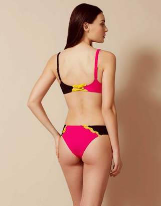 Agent Provocateur Jojo Bikini Top In Pink And Black With Sporty Styling