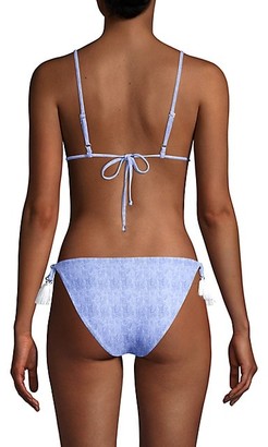 WeWoreWhat Cooper Light-Wash String Bikini Top