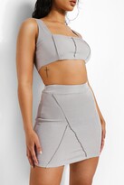 Thumbnail for your product : boohoo Exposed Seam Mini Skirt