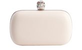 Thumbnail for your product : Alexander McQueen pink leather skull clutch