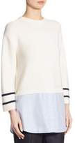 Thumbnail for your product : St. John Striped Crewneck Sweater