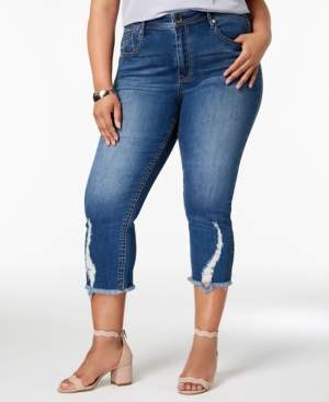 Seven7 Jeans Trendy Plus Size Ripped Jeans