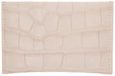 Thumbnail for your product : Alexander McQueen Pink Croc Skull Envelope Card Holder