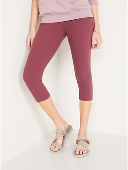 Old Navy High-Waisted Rib-Knit Cropped Leggings For Women