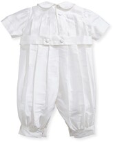 Thumbnail for your product : Isabel Garreton Boys' Tucks Silk Christening Playsuit, Size 3-24 Months