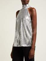 Thumbnail for your product : Galvan Galaxy Sequined Halterneck Top - Womens - Silver