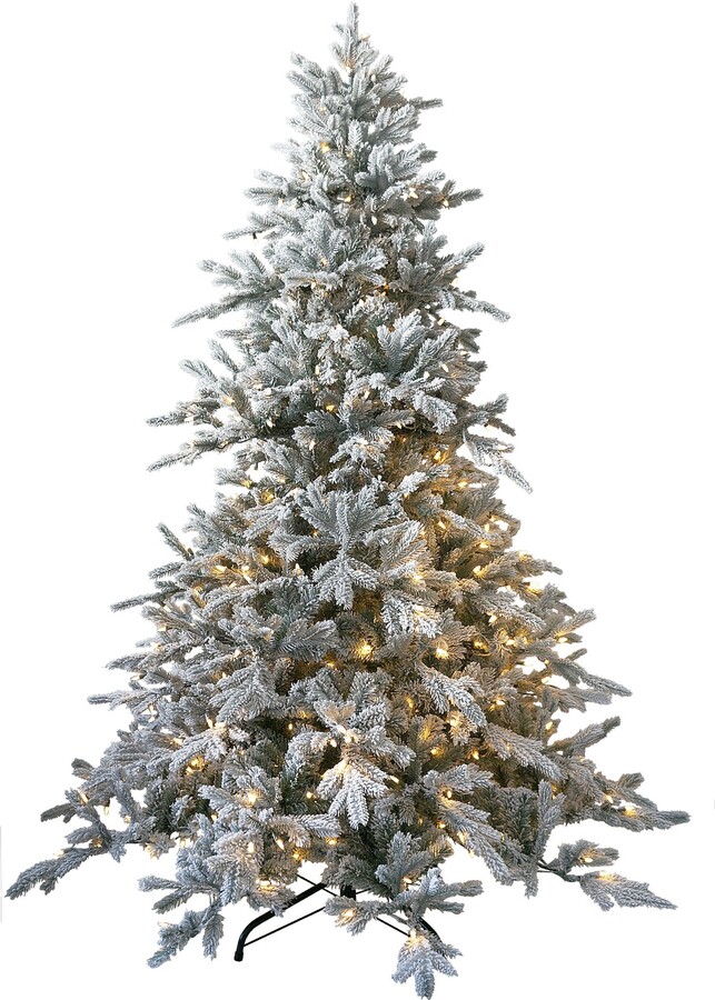 Dunelm 7.5ft Snowy Lancaster Fir Prelit Christmas Tree Green ShopStyle