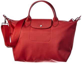 longchamp le pliage medium short handle