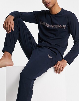Emporio Armani Branded-waistband Stripe-pattern Cotton-poplin Pyjama  Bottoms In Blue For Men Lyst | lupon.gov.ph