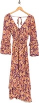 Thumbnail for your product : Angie Smocked Bodice Long Sleeve Maxi Dress