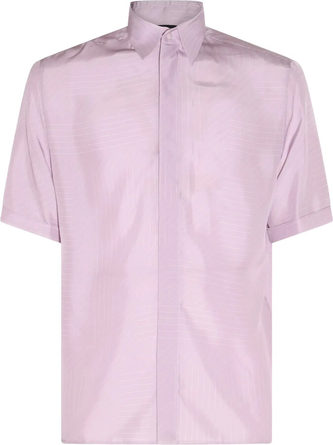 Fendi Short-Sleeve Pinstripe Shirt