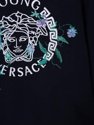 Versace Medusa floral embroidered sweatshirt