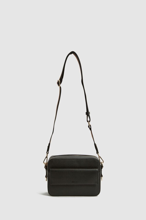 Reiss Black Cleo Leather Crossbody Camera Bag ShopStyle