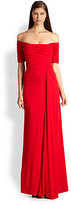 Thumbnail for your product : Badgley Mischka Off-Shoulder Jersey Gown