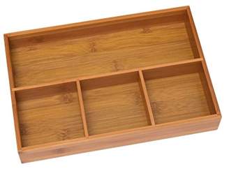 Lipper 824 Bamboo Wood 4-Compartment Organizer Tray