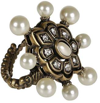 Gucci Flower Pearl Ring