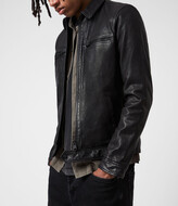 Thumbnail for your product : AllSaints Lark Leather Jacket | Size XS | Black