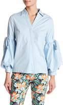 Thumbnail for your product : Tea & Cup Overlapping Tie Sleeve Blouse