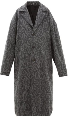 Edward Crutchley Patterned Mohair Coat - Grey