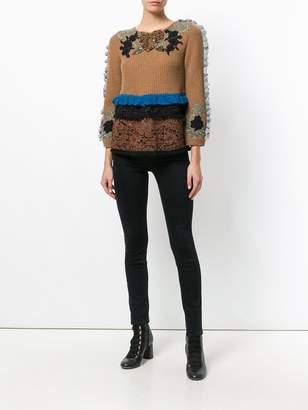 Antonio Marras embroidered and frill detailed sweater