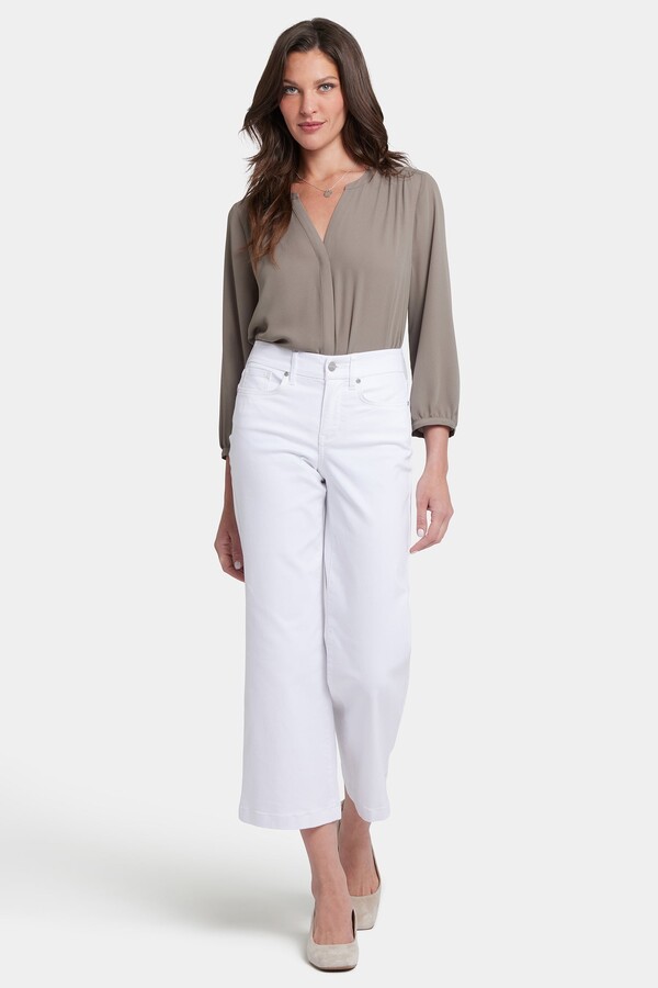 Waist-Match™ Teresa Wide Leg Ankle Jeans in Optic White