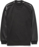 Thumbnail for your product : Givenchy Leather-Sleeved Cotton Sweater
