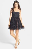 Thumbnail for your product : a. drea Bow Textured Tulle Fit & Flare Dress (Juniors)