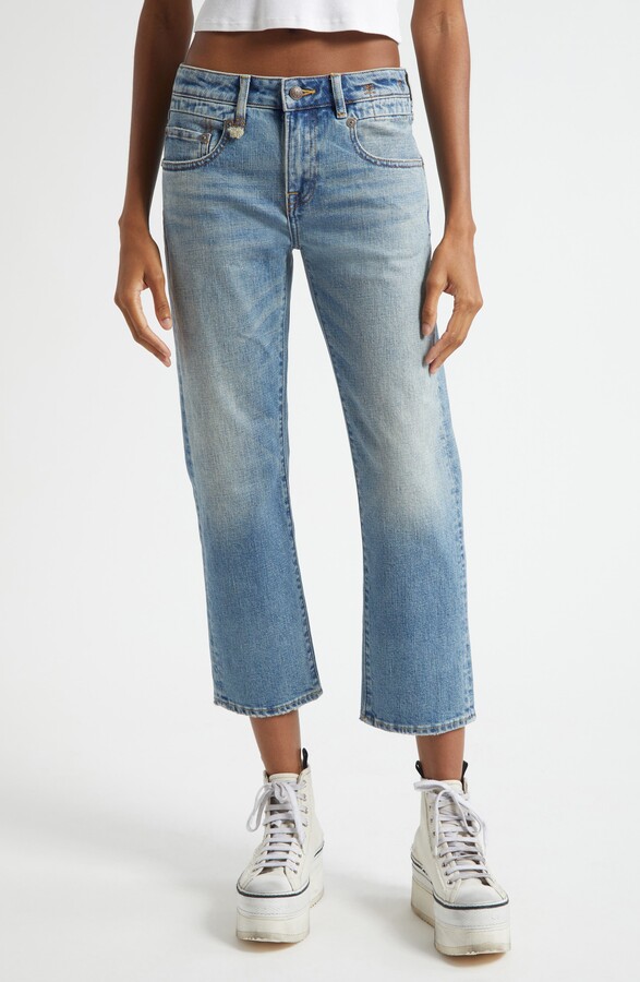 R 13 Straight Leg Boyfriend Jeans