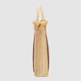 Thumbnail for your product : Gucci Straw large top handle tote