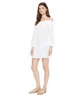 Thumbnail for your product : Lauren Ralph Lauren Dobby Smock Neck Off the Shoulder Tunic Cover-Up