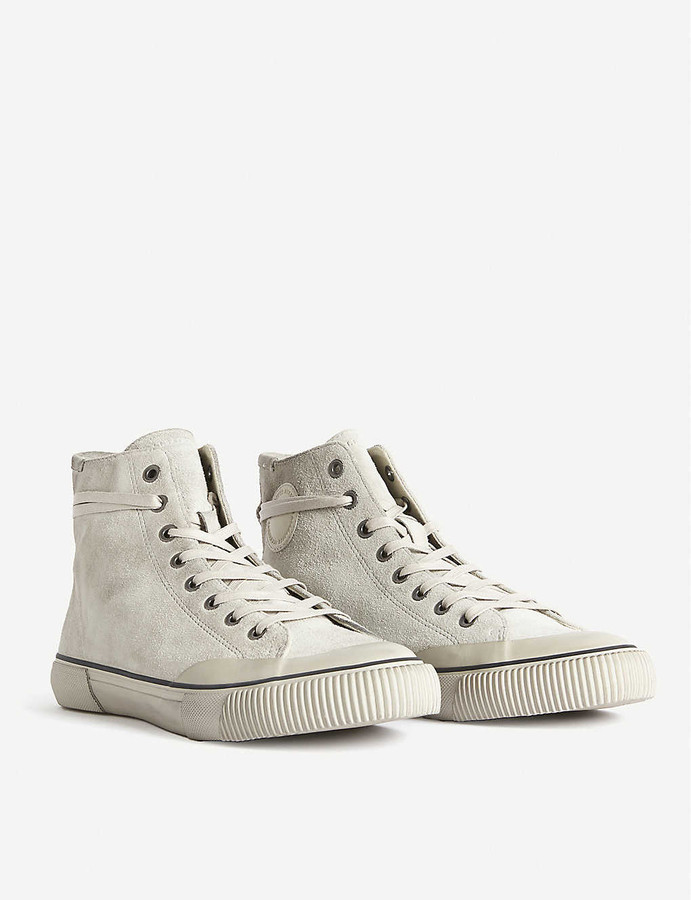 AllSaints Dumont brand-patch suede high-top trainers - ShopStyle Sneakers & Athletic  Shoes