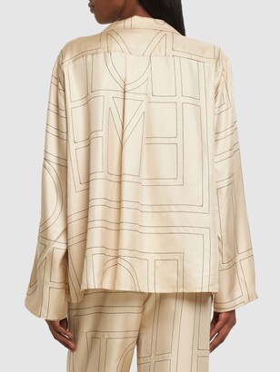 Totême Embroidered silk shirt