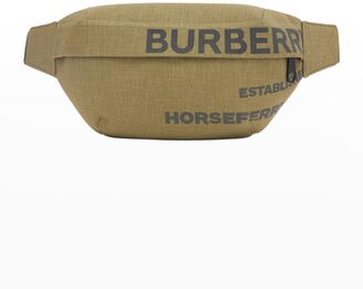Burberry Black Coated Canvas Horseferry Bum Bag