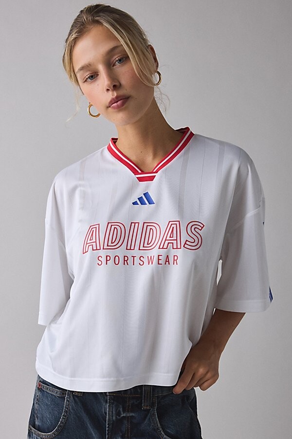 adidas House Of Tiro Nations Pack Boyfriend Tee in White