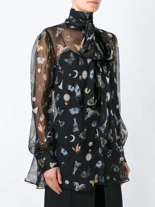 Alexander McQueen 'Obsession' print blouse