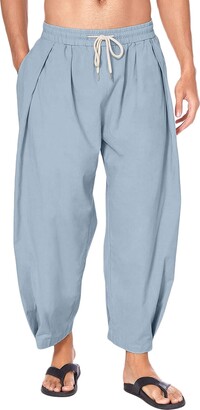 Plus Size Capri Pants for Women Cotton Linen Summer Casual Loose