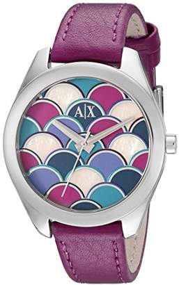 Armani Exchange Women's AX5523 Analog Display Analog Quartz Purple Watch